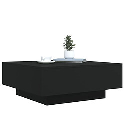 Avis vidaXL Table basse noir 80x80x31 cm bois d'ingénierie