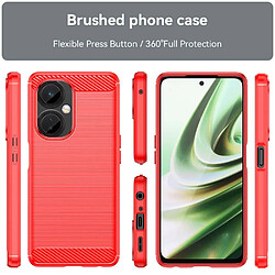 Htdmobiles Coque pour OnePlus Nord CE 3 5G / CE 3 Lite 5G - housse etui silicone gel carbone + verre trempe - ROUGE