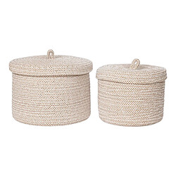 EPIKASA Lot de 2 Paniers Décoratifs de Rangement Sebal