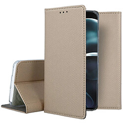 Htdmobiles Housse pour Motorola Moto G14 - etui coque pochette portefeuille + film ecran - OR MAGNET