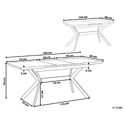 Avis Beliani Table de repas BENSON Gris clair