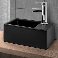 Lavabo 35,5x20,5x12,5 cm céramique noire ML-Design