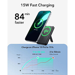 Avis SANAG Pack De Batterie Magsafe Certifié Qi2, Chargeur Portable À Charge Rapide 5 000 Mah 15 W Avec Béquille, Banque Externe Ultra-Compacte De 0,60 Po, Câble Usb-C Pour Iphone 16/15/14/13/12, Noir