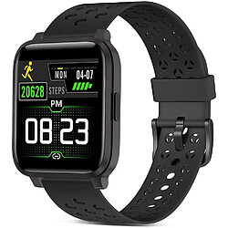 Chrono Montre Connectée pour Homme Femmes IP68 avec Calorie Counter Moniteur de Sommeil Fitness Tracker pour Android iOS-Noir