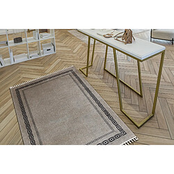 RUGSX Tapis AMOUR 53098A beige noir - Cadre, grecque moderne, élégant 118x180 cm pas cher