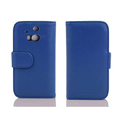 Cadorabo Coque HTC ONE M8 Etui en Bleu