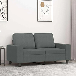 Maison Chic Canapé à 2 places,Sofa de Salon,Canapé droit Gris foncé 120 cm Tissu -GKD918038