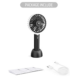 JJBRDZ-Ventilateur USB Portable, Batterie Rechargeable pour Mini Ventilateur Portable, Ventilateur de Bureau pour Bureau / Extérieur / Sport / Maison / Voyage / Camping-Noir pas cher