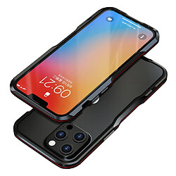 Luphie Bumper en métal noir/rouge pour votre Apple iPhone 13 Pro 6.1 pouces