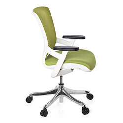 Avis Hjh Office Siège de bureau SKATE STYLE, assise en tissu vert/ dossier en tissu maille vert / cadre blanc