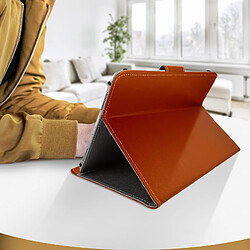 Avis Avizar Housse Tablette 10 Pouces Universelle Effet Cuir Vieilli Support Vidéo Orange