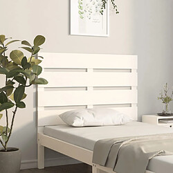 vidaXL Tête de lit Blanc 75x3x80 cm Bois massif de pin