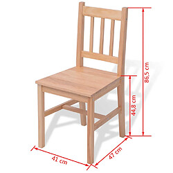 vidaXL Ensemble de salle à manger 5 pièces Pinède pas cher