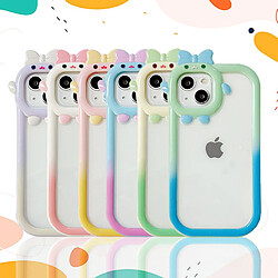 GUPBOO Étui pour iPhoneXR Coque de téléphone simple à bordure dégradée en silicone transparent