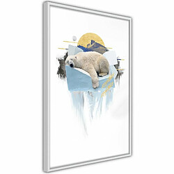 Paris Prix Affiche Murale Encadrée King of the Arctic 20 x 30 cm Blanc