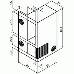 Metalux Gâche électrique en applique en bronze pour serrures horizontales à émission et contact stationnaire hauteur 88 main gauche