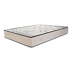 Visiodirect Matelas réversible NELIA 160x200 cm, mousse haute densité, indépendance du couchage, avec face été/hiver, épaisseur 24 cm