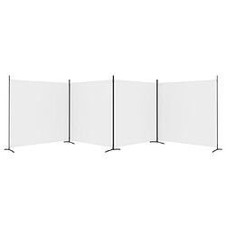 Acheter vidaXL Cloison de séparation 4 panneaux Blanc 698x180 cm Tissu