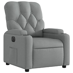 Avis Maison Chic Fauteuil Relax pour salon, Fauteuil inclinable électrique Gris clair Tissu -GKD86616