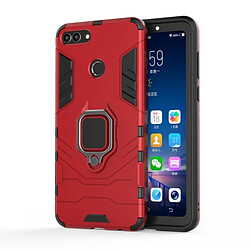 Wewoo Coque Housse de protection antichoc PC + TPU pour HuY9 2018, avec support d'anneau magnétique (rouge)