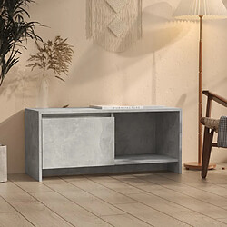 vidaXL Meuble TV gris béton 90x35x40 cm bois d'ingénierie