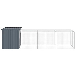 Avis vidaXL Poulailler avec cour anthracite 110x405x110 cm acier galvanisé