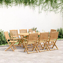 Maison Chic Ensemble de salle à manger de jardin 9 pcs,Table et chaises d'extérieur pour relax bois d'acacia solide -GKD597581