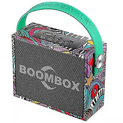 Universal Super Bass Portable Portable Outdoor Bluetooth Conférencier Colonne Mini Subwoofer Enceintes (Graffiti)