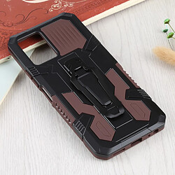 Coque en TPU anti-griffes avec béquille à clip magnétique, café pour votre Vivo Y21s