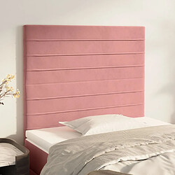 Maison Chic Lot de 2 Têtes de lit design pour chambre - Décoration de lit Rose 100x5x78/88 cm Velours -MN59647