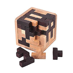 Universal Défi classique 3d iq puzzle en bois c cerveau tetris carrelage match puzzle pour adulte