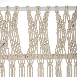 Paravent macramé coloris blanc - L. 120 x l. 2,1 x H. 170 cm -PEGANE-