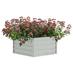 Avis Maison Chic Jardinière,Lit surélevé de jardin - Bac à fleurs - pot de fleur 129x45 cm Acier galvanisé Argenté -GKD37003