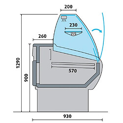 AFI COLLIN LUCY? Vitrine Réfrigérée Horizontale Bombée & Ventilée - AFI Collin Lucy