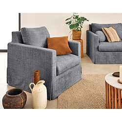 Acheter Lisa Design Serena - housse en velours texturé pour fauteuil