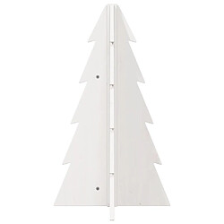 Avis vidaXL Arbre de Noël en bois pour décoration blanc 69,5 cm pin massif