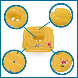 Avis Bouée Gonflable pour Bébés de 1 à 2 ans Bestway Swin Safe 72x24 cm avec Siège Inclus Couleur Jaune