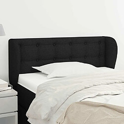 Maison Chic Tête de lit scandinave avec oreilles,meuble de chambre Noir 93x23x78/88 cm Tissu -MN20588