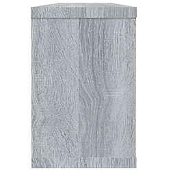 Maison Chic Lot de 6 Étagères murales,Étagère Rangement flottate cube Sonoma gris 60x15x23 cm Bois -MN86122 pas cher