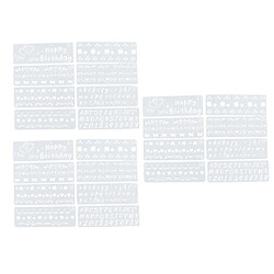 24pcs Assortiment En Plastique Modèle Dessin Pochoir Art Numéro ALPHABET