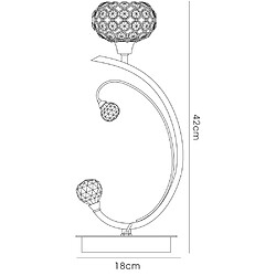 Avis Luminaire Center Lampe de Table Cara 1 Ampoule nickel satiné/cristal