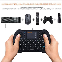 Acheter Wewoo Pour ordinateur portable, de noir bureau, TV, STB S501 2.4GHz Mini sans fil Bluetooth QWERTY complet clavier avec Touchpad et contrôle multimédia