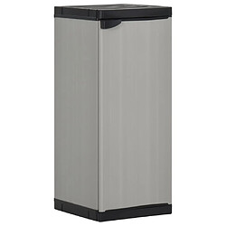 vidaXL Armoire de rangement de jardin 1 étagère Gris/noir 35x40x85 cm