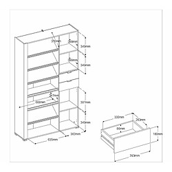 But Armoire à chaussures avec LED SHOESING blanc pas cher