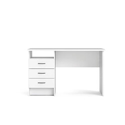 Acheter Alter Bureau linéaire avec trois tiroirs, couleur blanche, Dimensions 120 x 72 x 48 cm