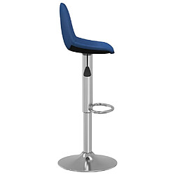 Avis vidaXL Tabourets de bar lot de 2 bleu tissu