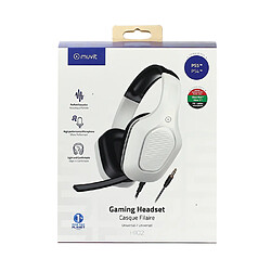 Muvit Casque Gaming pour PlayStation Filaire Jack 3.5 avec Micro Omnidirectionnel Blanc / Noir pas cher