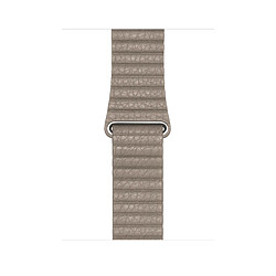 Apple Bracelet en cuir gris sable 42/44 mm - Large - MTHD2ZM/A