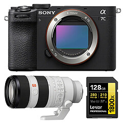 Sony Alpha A7C II Body Noir Boîtier +Sony FE 70-200mm f2.8 GM OSS II (SEL70200GM2)+Lexar 128GB Professional 1800x UHS-II SDXC Memory Card