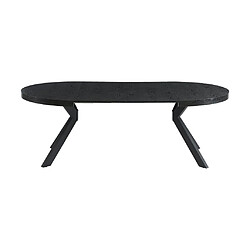 Acheter Vente-Unique Table à manger extensible 4 à 8 personnes en MDF et acier - Noir - KOMONI